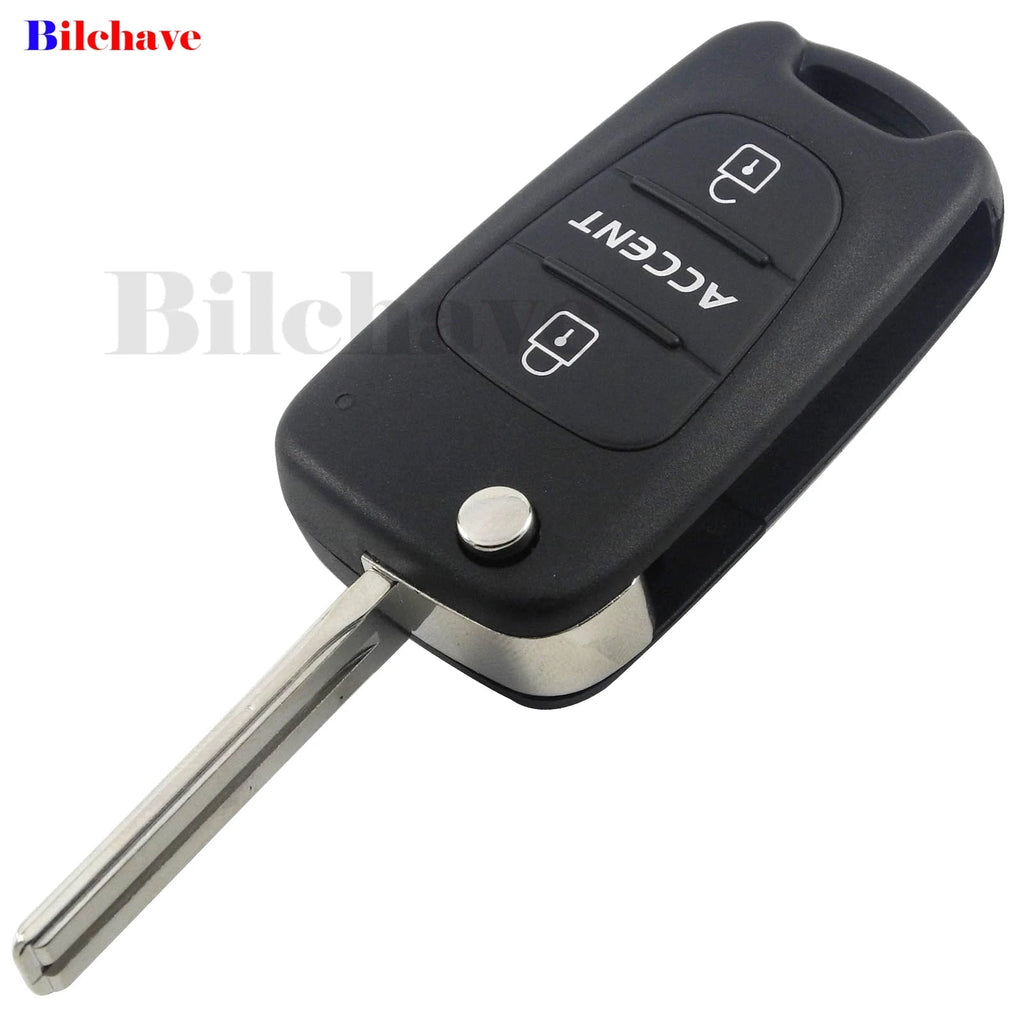 jingyuqin Flip Folding Remote Key Shell 3 Buttons Fob For Hyundai Accent Keyless Entry Cover Car Alarm Housing HY18 TOY40 Blade CM World