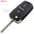 jingyuqin Flip Folding Remote Key Shell 3 Buttons Fob For Hyundai Accent Keyless Entry Cover Car Alarm Housing HY18 TOY40 Blade CM World