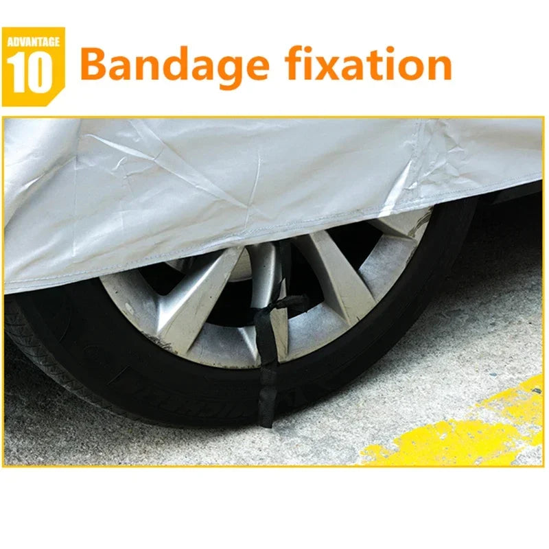 Universal Sun Car Covers Dust Anti-snow Ice  UV Shade Cover Foldable Light Silver Auto Outdoor Car Protector Windshield Cover
