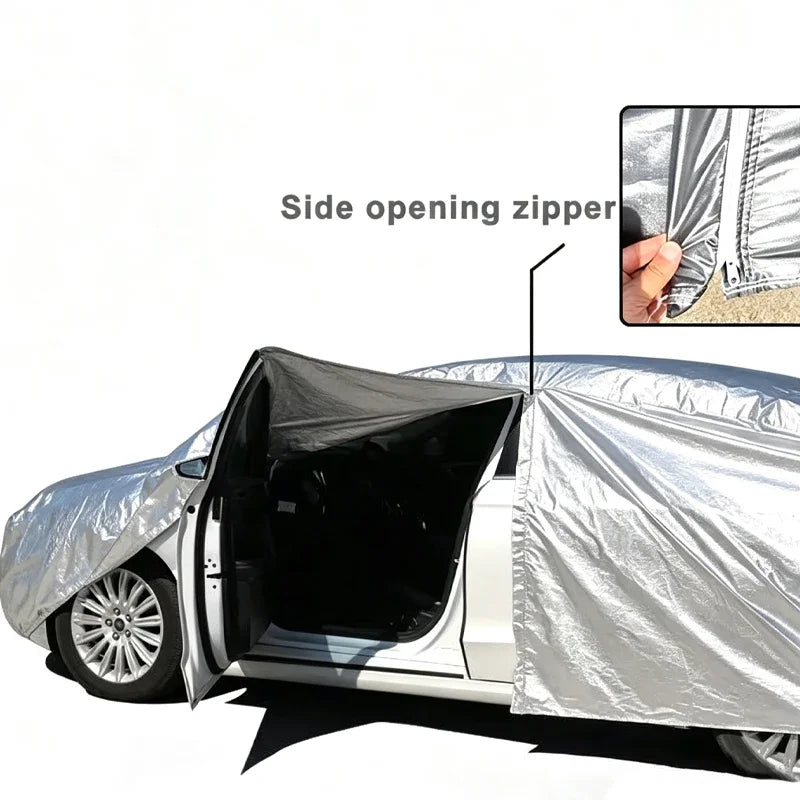 For TANK 500 Outdoor Full Car Cover With Zipper Snow Cover Sunshade Waterproof Dustproof Exterior Protection