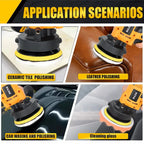 HILDA Electric Car Polisher Car Beauty Waxing Machine  Adjustable Speed Sanding Waxing Tools Automotive Polishing Scratch Repair CM World