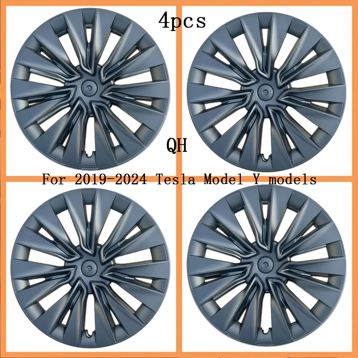 For Model Y 2024 2023 2022 2019-2025 19 Inch Wheel Hub Cap Replacement Decorative Rim Protector Guard Full Cover  Styling Parts
