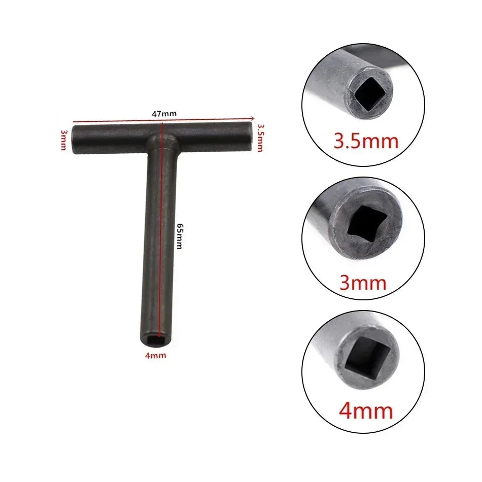 T Type Wrench 3/3.5/4mm Valve Screw Clearance Adjusting Spanner Square Hexagon Wrenches Spanners T-type For Auto Repair Tool