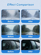 2Pcs/Set Car Windshield Anti-Fog Kit - ABS Resin Scraper + Applicator Sponge + Microfiber Cloth, Easy to Use CM World