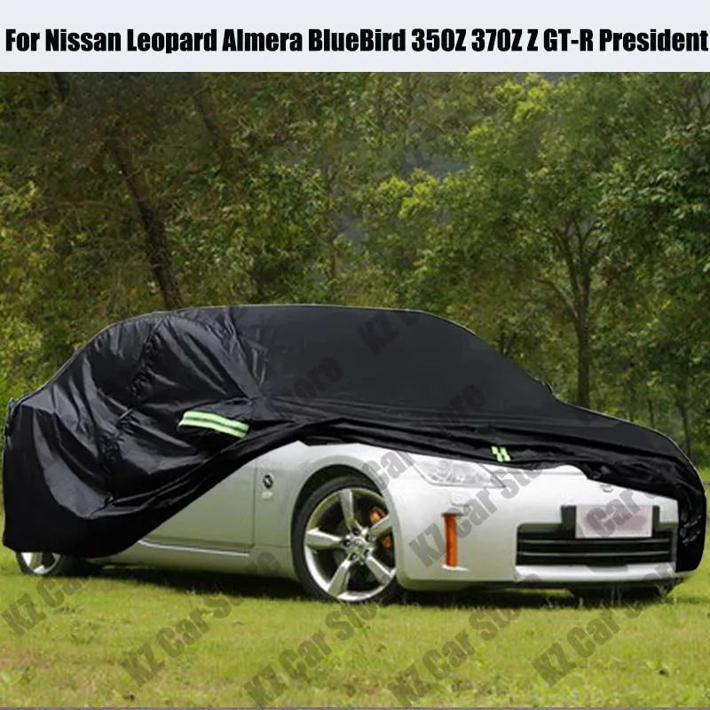 Car Cover Sun Shade Snow Rain Protection Windproof Auto Cover For Nissan Leopard Almera BlueBird 350Z 370Z Z GT-R President Car Mobile World