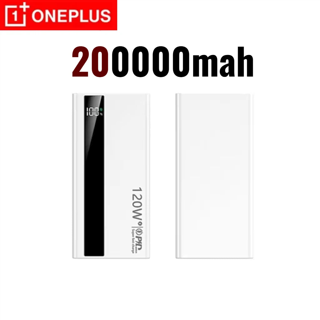 Oneplus 500000mAh Large Capacity PowerBank 140W Super Fast Charging Portable External Battery Powerbank for iphone Huawei Car Mobile World