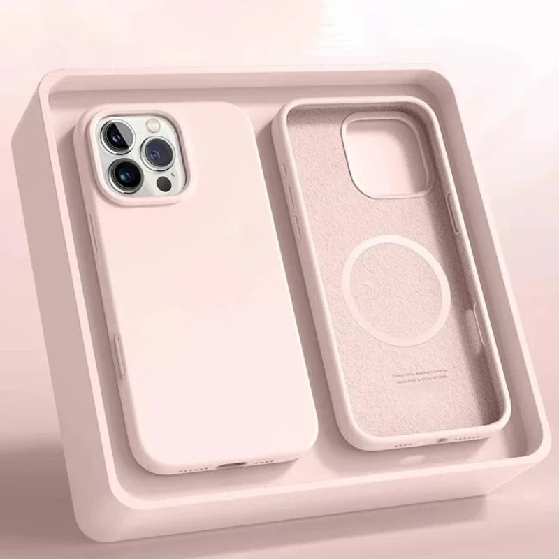 Liquid Original Magnetic For Magsafe Wireless Case for iPhone 18 17 Air 16 15 14 Plus 13 Pro Max Charging Candy Silicone Cover