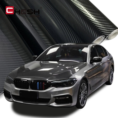 145cmx200cm Carbon Fiber Vinyl Film Car Styling Wrapping Sheet Roll Film Automobiles DIY for Car Hood Roof Stickers Accessories Car Mobile World