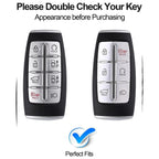 For 8 6 4 Button Genesis Key Cover Carbon Fiber Key Shell For Hyundai Genesis GV70 GV80 GV90 Key Case with Keychain Accessories CM World