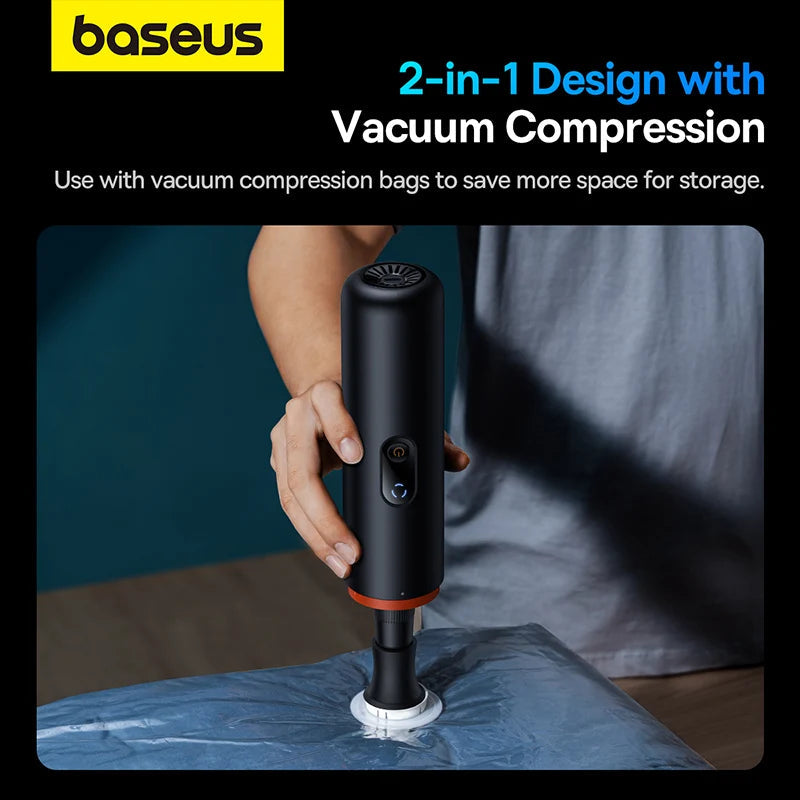 Baseus A5 16000Pa Wireless Car Vacuum Cleaner Powerful Portable Handheld Automotive Mini Vacuum Cleaner For Car Home PC Machine Car Mobile World