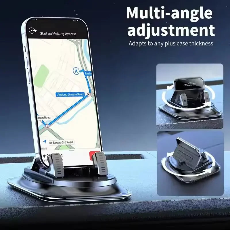 2026 New Car Phone Mount Anti Slip Silicone Dashboard Phone Holder 360-Degree Free Rotation Universal Head-Up Navigation Holder