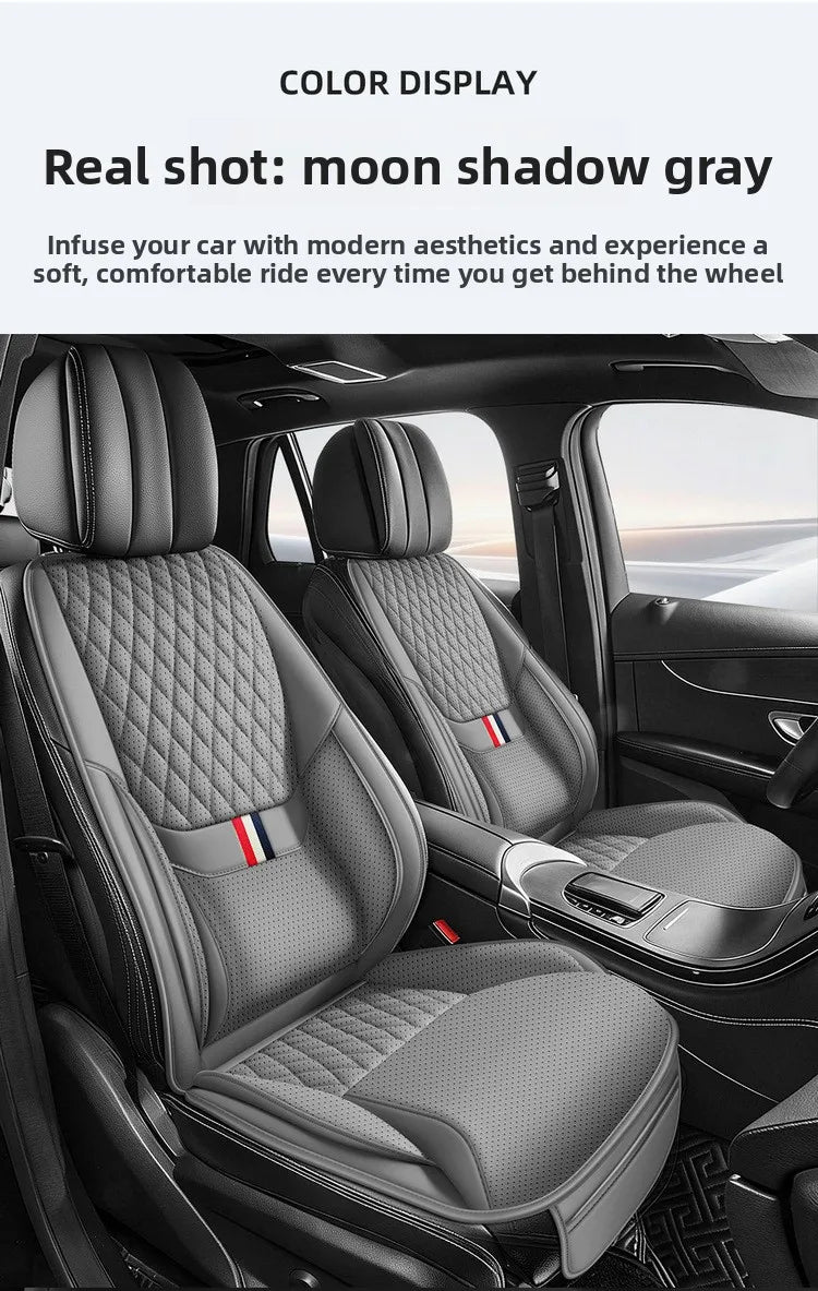 Universal Ergonomic Car Seat Cover Built-in 6cm Lumbar Support and Leg Bolster Breathable SUV Sedan Cushion Car Seat Protection