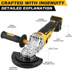 Dewalt DCF850 DCG405FN Rechargeable Cordless electric screwdriver 125mm  Angle Grinder Maintenance Cutting Machine Tool Combo CM World