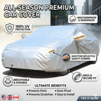 Kayme Outdoor Car Cover Waterproof All-Weather Full Vehicle Protection UV Sun Dust Wind Resistant for Sedan/SUV Car Accessories Car Mobile World