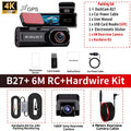 ACCEO Dash Cam WIFI GPS Mini CAR DVR Front 4K And Rear 1080P Dual Lens Black Box Room Camera Night Vision 24H Parking Monitor Car Mobile World