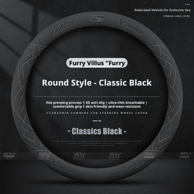 Applicable to Cadillac steering wheel covers: CT5, ATSL, XT4, XT5, XT6, CT6, CT4, XTS, faux leather steering wheel grips CM World