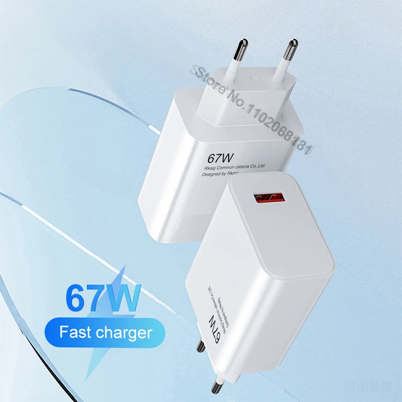 67W USB Fast Charger for Xiaomi 14t 13t 15 14 Ultra Redmi Note 14 13 12 Poco X7 F7 M6 X6 F6 Pro Quick Charge USB to Type C Cable Car Mobile World