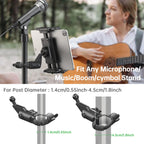 Microphone Music Stand Tablet Holder for iPad and Smartphone for Shee Music Fits Devices from Screen Size 4.7 to 12.9 Inches CM World