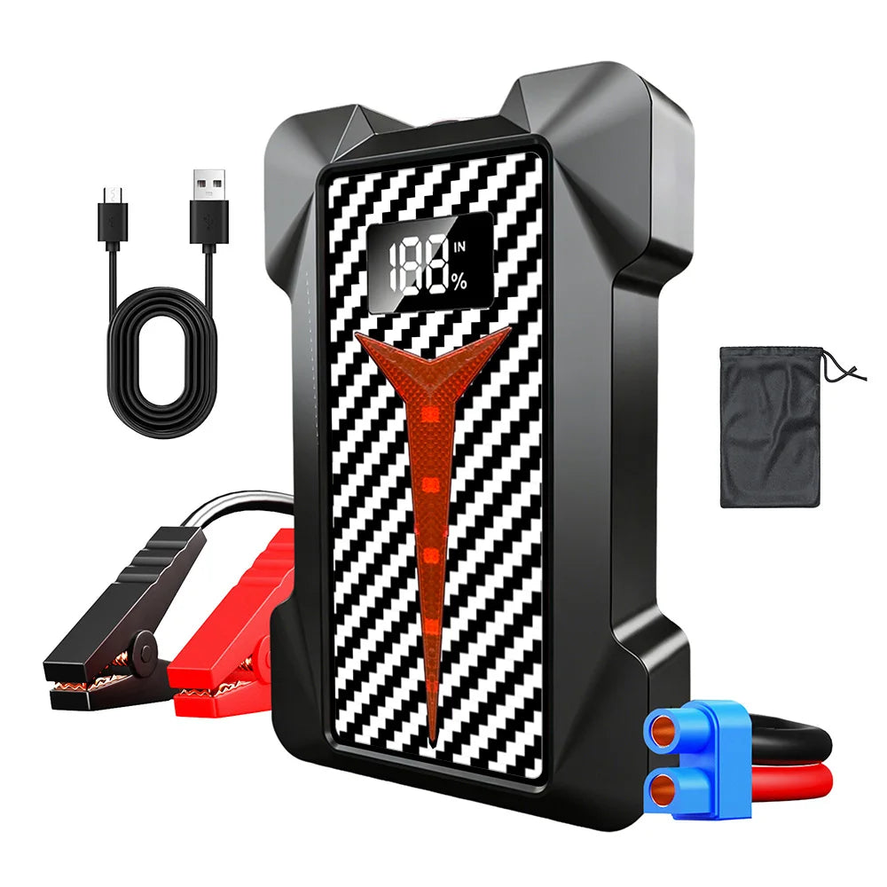 12V Car Jump Starter Portable – Fast Charging Power Bank & Emergency Lighting, Battery Booster for Petrol Diesel Car SUV Truck