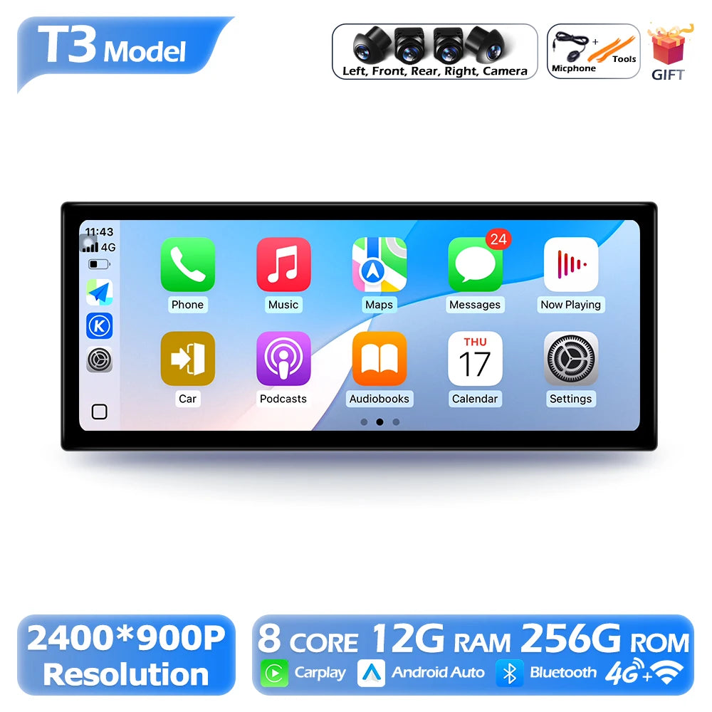 Android OS Bluetooth 12.3 inch For Mazda CX-5 2018 Car Radio Multimedia Video Player Navigation GPS Auto Carplay WIFI 2400*900P