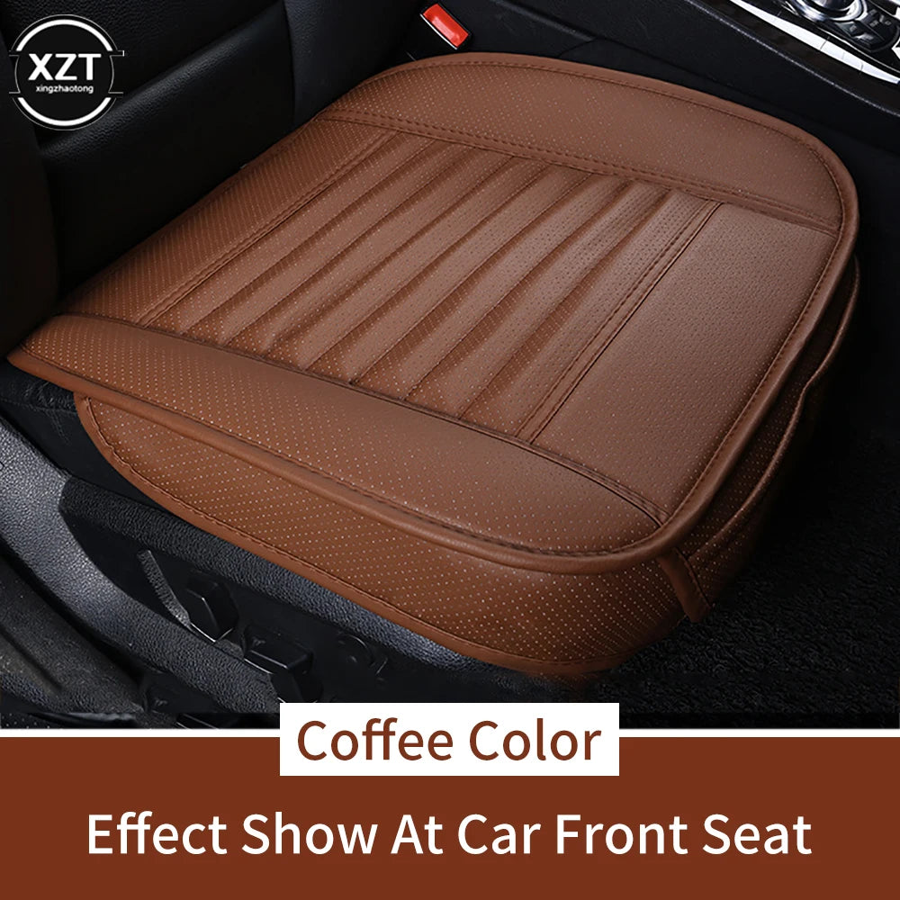 NEW Front Car Seat Cover PU Leather Cars Seat Cushion Automobiles Seat Protector Universal Car Chair Pad Mat Auto Anti Slip Mat