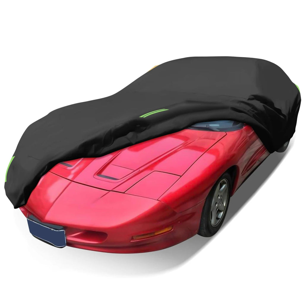 Black 210T Car Cover For Pontiac Firebird Car Tent Exterior Covers Outdoor Winter Snow Sun Rain Resistant Frost Protection CM World