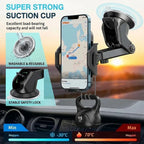 Universal Car Phone Holder Dashboard Windshield Vacuum Suction Cup Mount 360 Rotation Anti Shake GPS Navigation Bracket