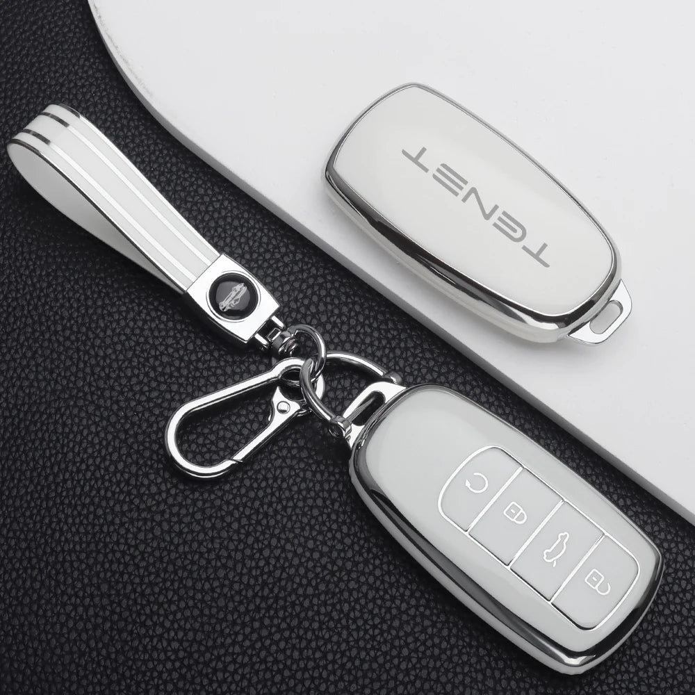 TPU Car Key Case Cover for Chery Tenet T4 T7 Tiggo 4 Tiggo 7 Remote Protection Key Shell Bag Keychain Auto Interior Accessories