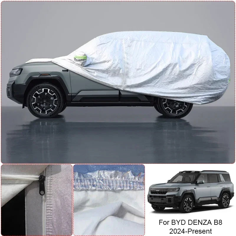 Car Thicken Cover Anti-Rain Snow Waterproof Accessories For BYD DENZA B5 B8 B9 D9 N7 N9 SUPER 3 Z9 Z9GT YANGWANG U7 U8 2023-2025 Car Mobile World