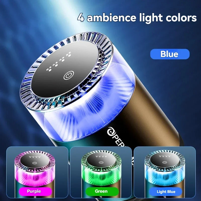 Smart Car Air Freshener Rechargeable Car Aroma Diffuser Cloud Mist with RGB Light for Automotive Interior CM World