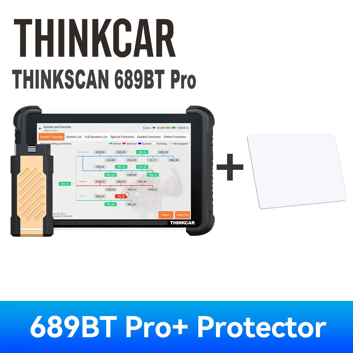 THINKCAR THINKSCAN 689BT PRO AI OBD2 Scanner Topology Map All System Diagnose 35 Reset J2534/CAN FD/DoIP Lifetime Free Update