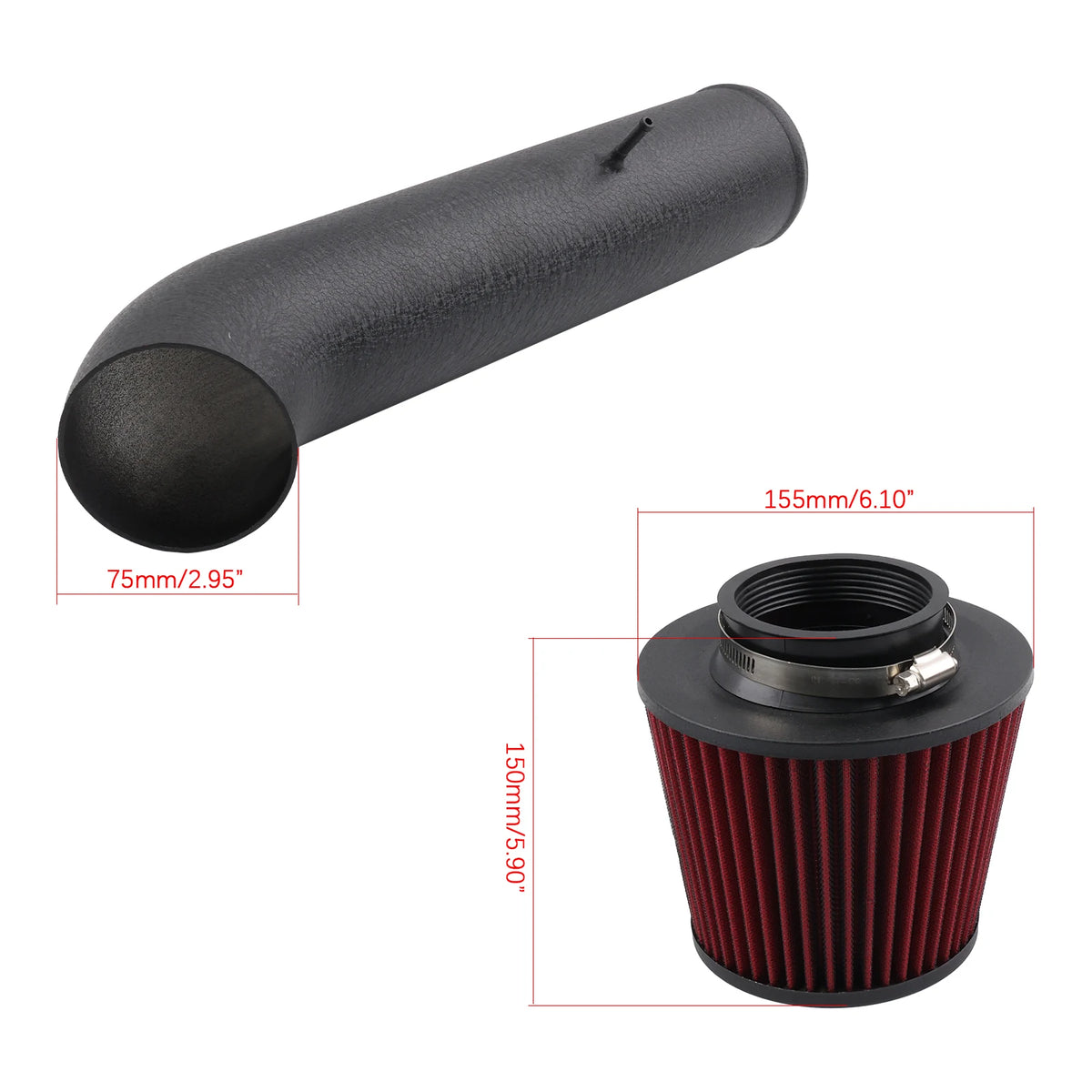 Premium EA211 EVO Cold Air Intake Kit - Dry Filter & Heat Shield for 2017-2020 VAG 1.5TSI (Audi, VW, Skoda, Seat)