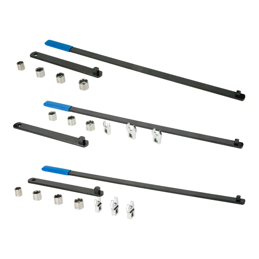 Adjustable Engine Belt Tension Setting Tool Pulley Wrench Complete Set for Car Mechanics and DIY