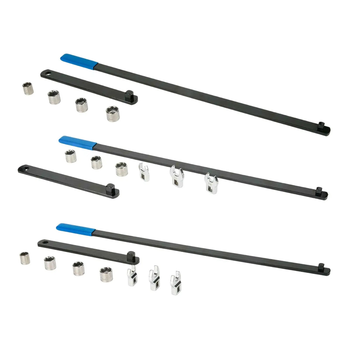Adjustable Engine Belt Tension Setting Tool Pulley Wrench Complete Set for Car Mechanics and DIY