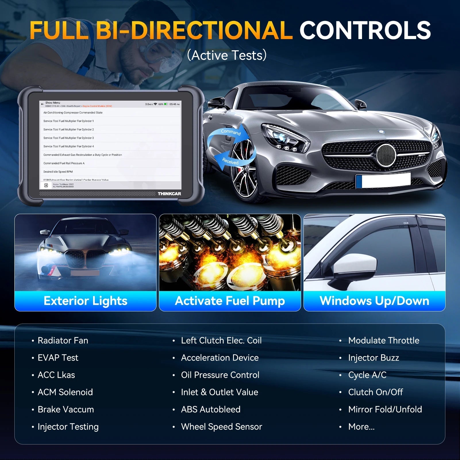 THINKCAR THINKSCAN 689BT IMMO TPMS Programming Automotive Diagnostic Tool Active Test ECU Coding CANFD DOIP 34Reset Obd2 Scanner Car Mobile World