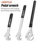 LEBYCLE Bike Pedal Wrench Extra Long Handle Sturdy Durable Cycling Pedal Spanner Install 15mm Tool Bicycle Accessories CM World