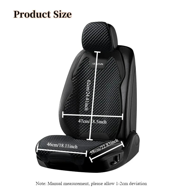 Ice Silk Car Seat Cushion Ventilation Comfortable, Durable Four Seasons Universal Split Single Car Front Seat Cover CM World