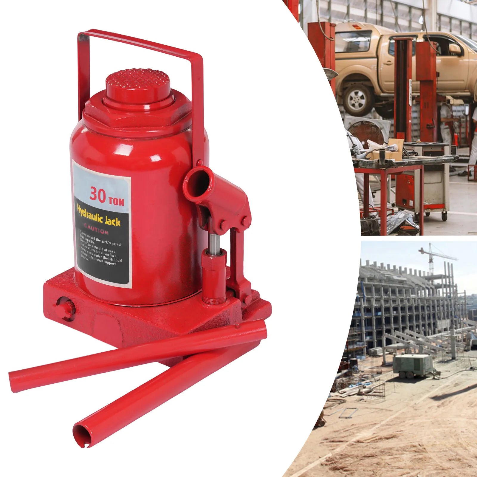 30 Ton Hydraulic Bottle Jack Heavy Duty Automotive Lifting Equipment With High Capacity And Durability CM World