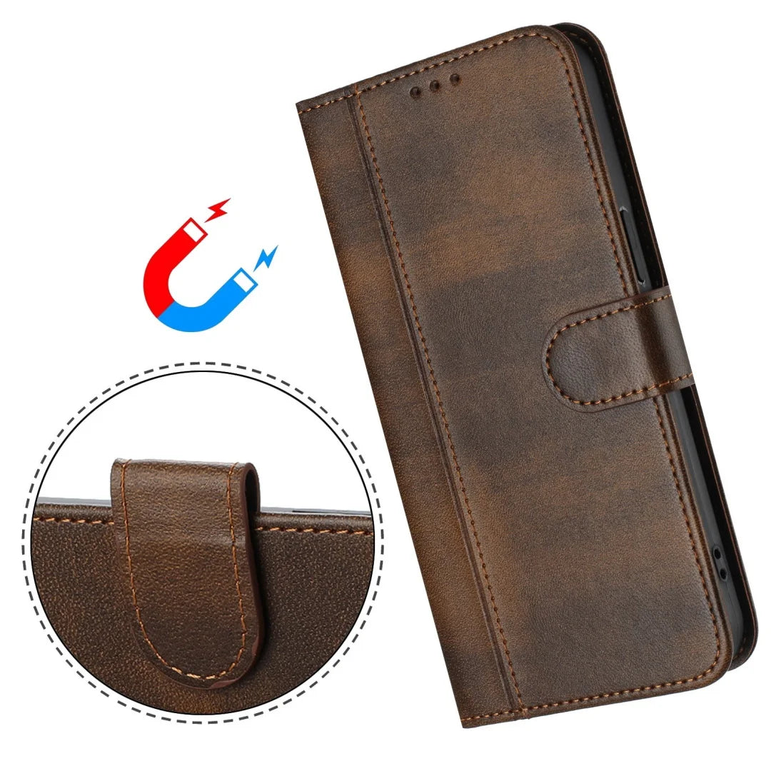 Leather Magnetic Flip Wallet Case For Redmi Note 15 Pro Plus 15 Pro 15 14 Pro Plus 14 Pro 14s 14 Phone Book Case Cover Car Mobile World