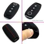 2 Buttons Silicone Car Key Case Cover Chain For Nissan X-Trail Qashqai Pathfinder Kicks Juke Ariya 2023 2024 2025 Matte Black CM World