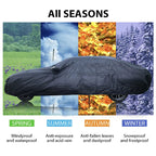 Universal SUV/Sedan Full Car Covers Outdoor Waterproof Sun Rain Snow Protection UV Car Zipper Design Black Car Case Cover S-XXL CM World
