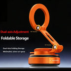 Vacuum Magnetic Car Phone Holder 360 Swivel Dashboard Mount, Strong Suction Metal Stand for iPhone Android Navigation