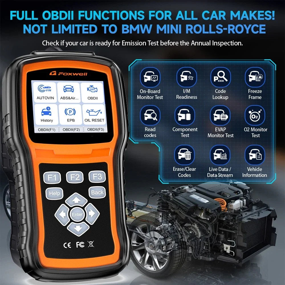 All System Bidirectional Diagnostic Scanner Tool FOXWELL NT530 Plus For BMW Oil ABS EPB Code Reader Automotive OBD2 SRS Airbag Car Mobile World