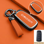 Zinc Alloy Key Fob for Chery Omoda 9 C5 5 Phev Premium 2025 2026 Keychain Remote Case Cover Holder Housing Shell Car Accessories