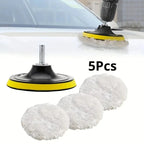 5-piece set of car beauty waxing and polishing disc cleaning brushes CM World