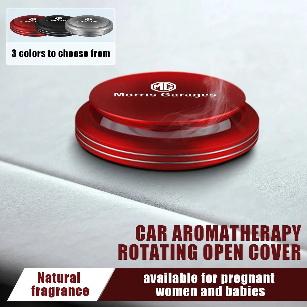 MG Logo Rotatable Cover Car Fragrance Purifier Odor Removal Fit MG ZS EV HS EHS PHEV MG3 MG4 MG5 MG6 MG7 GT ZR RX5 RX8 ONE Cyber