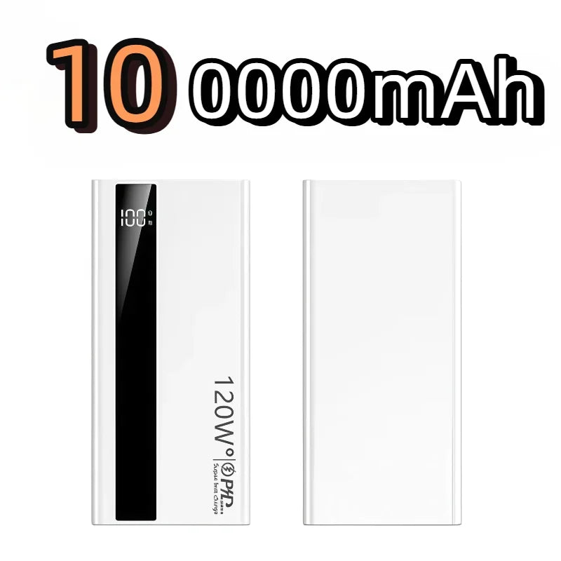 For  Xiaomi 120W 200000mAh High Capacity Power Bank Super Fast Charging Portable External Battery Power Bank For Iphone Samsung Car Mobile World