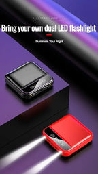 300000mAh Mini Power Bank Portable Charger Mirror Screen LED Digital Powerbank External Battery for iPhone Xiaomi Huawei Samsung