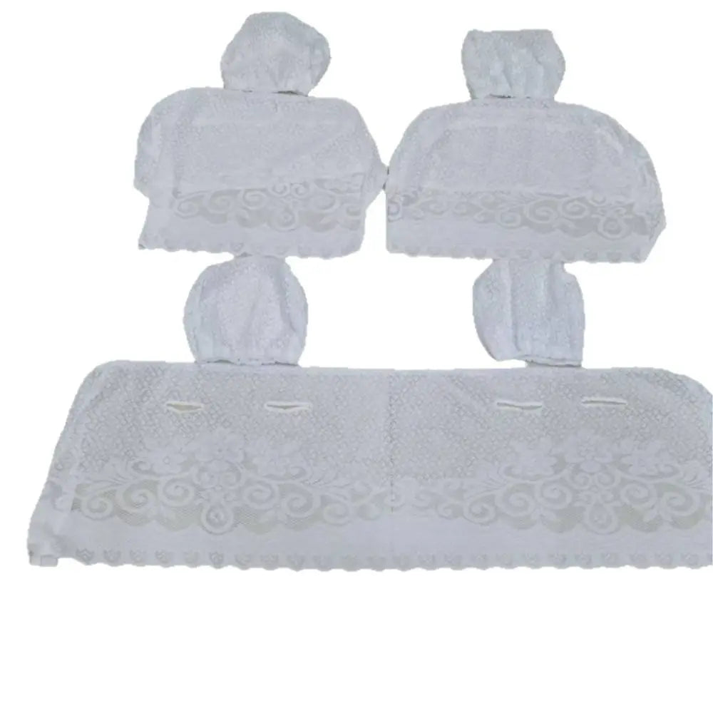 7Pcs Embroidered Car Seat Cover Breathable Universal Car Half Seat Cover Lace for Toyota Corolla Car