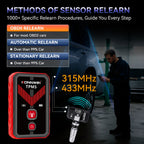 2026 KONNWEI TK100 Car Programable TPMS Sensors OBD Relearn Tool 433MHz315MHz Programing CELL PHONE Tire Pressure Monitor System CM World